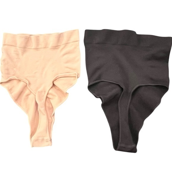 SKIMS‎ Everyday Sculpt High-Waisted Thong 2-pk Onyx & Clay NWOT Size S/M - Picture 6 of 6